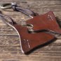 Engraved Couples Leather Keychain Set - custom handmade, personalized name, key ring #Brown