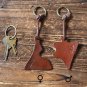 Engraved Couples Leather Keychain Set - custom handmade, personalized name, key ring #Brown