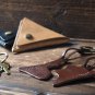 Engraved Couples Leather Keychain Set - custom handmade, personalized name, key ring #Brown