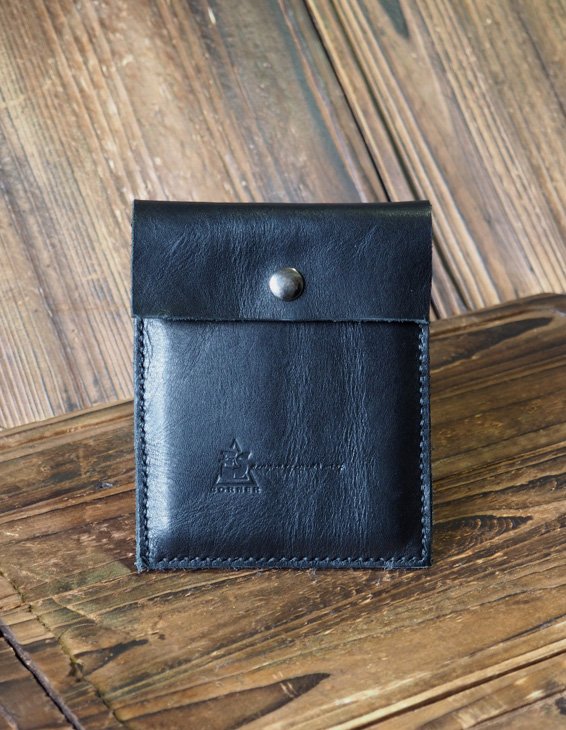 Leather Pouch - Minimalist Wallet handmade, Card holder, card wallet #Black