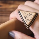 LOL Leather Ring - Laugh Out Loud Letters, Triangle, Text talk, Custom initial#Black