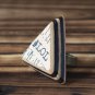 LOL Leather Ring - Laugh Out Loud Letters, Triangle, Text talk, Custom initial#Black