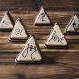 Joy Leather Ring - Adjustable, Handmade Triangle #Black