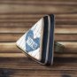 Handmade Leather XOXO Rings Hugs and Kisses Ring Triangle Funny gifts Personalized gifts #Black