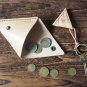 Handmade Leather Coin Purse Triangle Coin holder Designer wallets Purses Coin pouch #Natural Nude