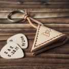 Handmade Leather Guitar Pick Holder Guitar Accessories Personalized gifts for men #Natural Nude