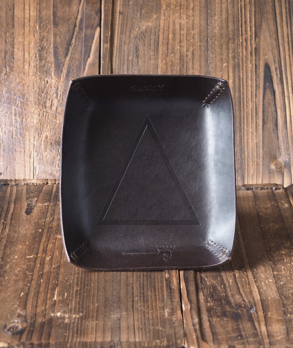 Handmade Leather Valet Tray Letter tray Desk tray Vanity tray Personalized gifts #Dark Brown