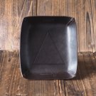 Handmade Leather Valet Tray Letter tray Desk tray Vanity tray Personalized gifts #Dark Brown