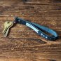 Handmade Leather Keychain Personalized gifts Name tags Engraved gifts Key holder Key ring fob #Black