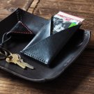 Handmade Leather Credit card holder Card wallet Slim wallet Business card case mens wallets #Black