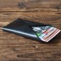 Handmade Leather Credit card holder Card wallet Slim wallet Business card case mens wallets #Black