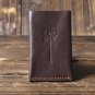 Handmade Leather Credit card holder Card wallet Slim wallet Business card case mens #Dark Brown