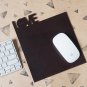 Handmade Leather Mouse pad Mousepad Mouse mat Desk pad Personalized gifts #Dark Brown