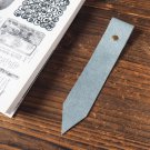 Leather Bookmark - Handmade Hand stitched Book Mark, Minimalist, Personalized, Custom#Blue Grey
