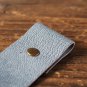 Leather Bookmark - Handmade Hand stitched Book Mark, Minimalist, Personalized, Custom#Blue Grey