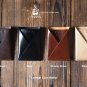 Leather Minimalist Slim Folded Card Wallet Card Sleeve, credit card holder #Whiskey Brown
