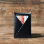 Leather Minimalist Slim Folded Card Wallet-card holder, Card Sleeve, credit card holder #Black