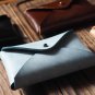 Handmade Leather Business card holder Credit card holder Slim Card wallet coin purse Wax #Blue