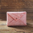 Handmade Leather Business card holder Credit card holder Slim Card wallet coin purse Wax #Red
