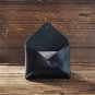 Handmade Leather Business card holder Credit card holder Slim Card wallet coin purse #Black
