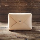 Handmade Leather Business card holder Credit card holder Slim Card wallet coin purse #Natural Nude
