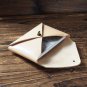 Handmade Leather Business card holder Credit card holder Slim Card wallet coin purse #Natural Nude
