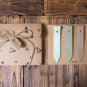 Natural Plain Leather Bookmark Gift Set - Handmade Hand stitched Book Mark, Minimal