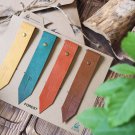 Natural Forest Leather Bookmark Gift Set - Handmade Hand stitched Book Mark, Minimal