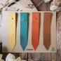 Natural Forest Leather Bookmark Gift Set - Handmade Hand stitched Book Mark, Minimal