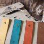 Natural Forest Leather Bookmark Gift Set - Handmade Hand stitched Book Mark, Minimal