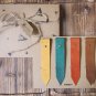Natural Forest Leather Bookmark Gift Set - Handmade Hand stitched Book Mark, Minimal
