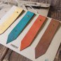Natural Forest Leather Bookmark Gift Set - Handmade Hand stitched Book Mark, Minimal