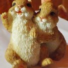 Vintage rabbits figurines