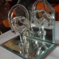 Glass dolphins figurine