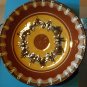 Ceramic brown pattern plate - 1980