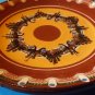 Ceramic brown pattern plate - 1980