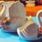 Pair of porcelain swans