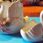 Pair of porcelain swans