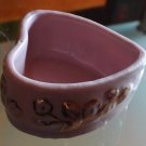 Pink porcelain hear-shaped pill box