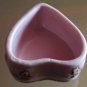 Pink porcelain hear-shaped pill box