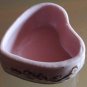 Pink porcelain hear-shaped pill box