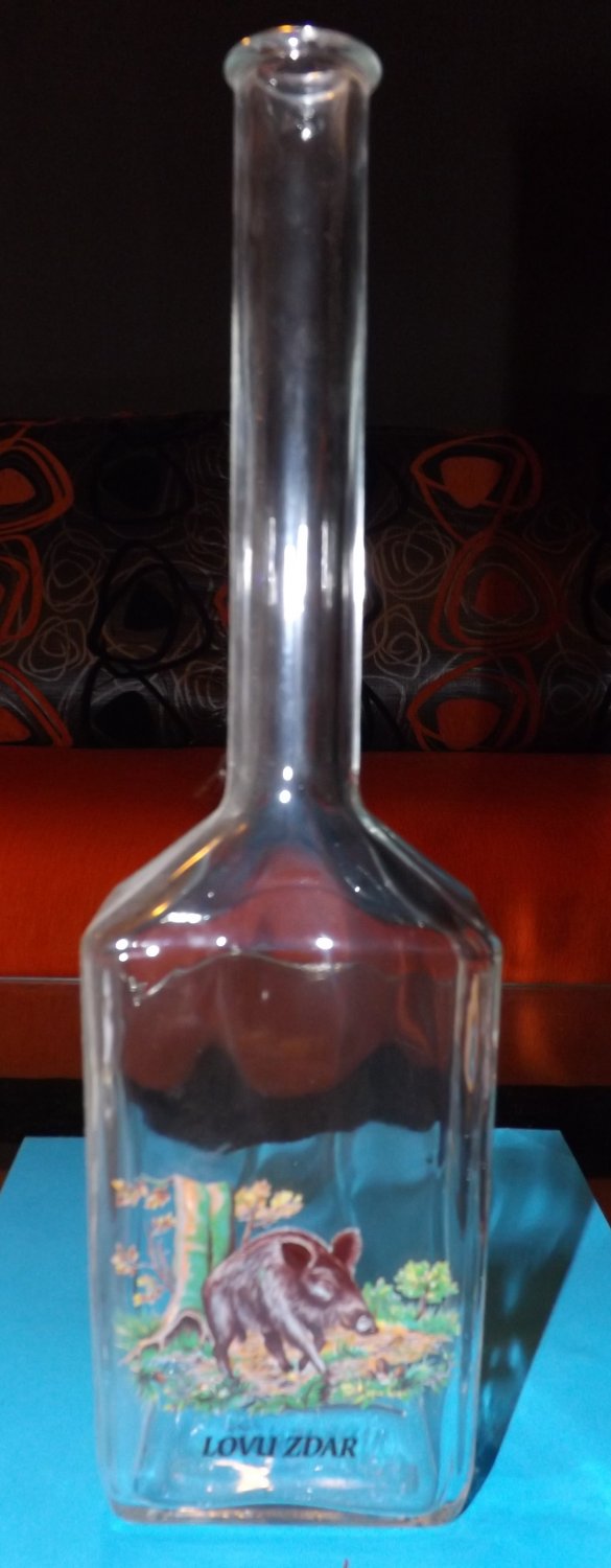 Wild boar glass bottle collector's edition