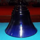 Blue decorative crystal glass bell-shaped