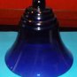 Blue decorative crystal glass bell-shaped