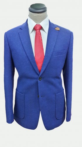 Men's Suit/ Tailor made / Blue and Black blend /Full Canvas /Super 110s