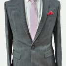 Men's Suit/ Tailor made / Black Pinstripe No.3 /Full Canvas /Super 100s