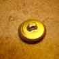 Gold metal button with cute dog