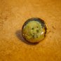 Gold metal button with cute dog