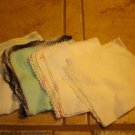 Vintage lot of 4 handkerchiefs hand Trim.