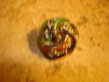 Art nouveau style metalized plastic button